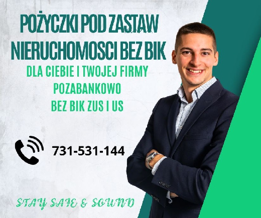 Pozyczki pod zabezpieczenie nieruchomoscia do 50 m