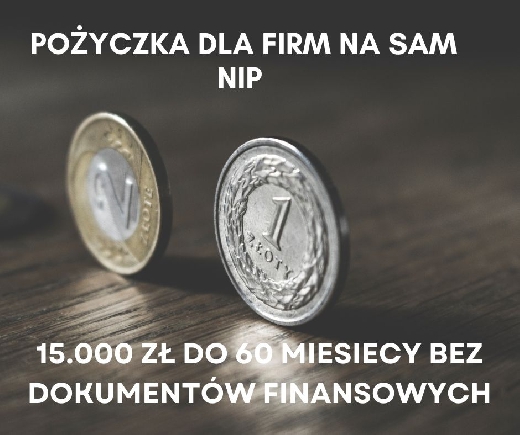 Pozyczka na oświadczenie na sam NIP do 20.000