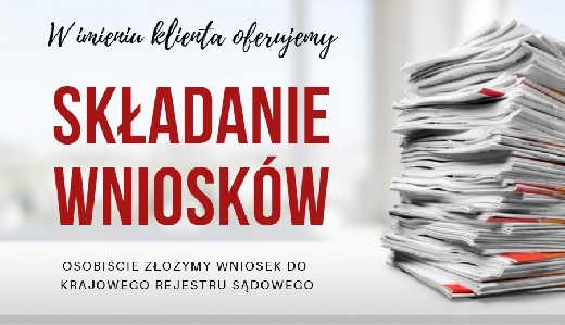 Składanie wniosków do KRS / księgowość