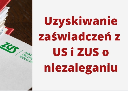 Zaświadczenie z ZUS i US - księgowość dla firm